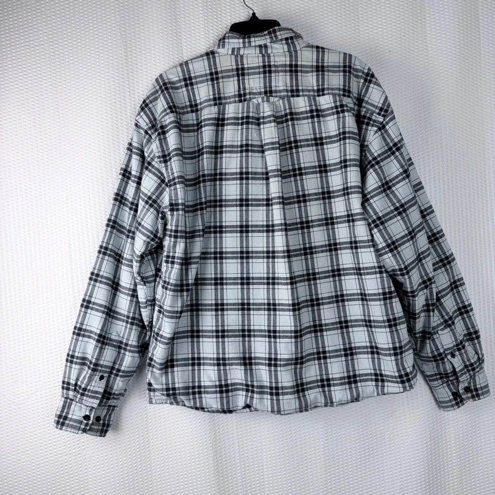 Comfort Outfitters Mens Cotton‎ XL Flannel Lined Plaid Shirt Jacket Long Sleeve